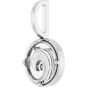 14K White Gold 1.5 mm Round Accented Water Element Pendant Mounting – image 4