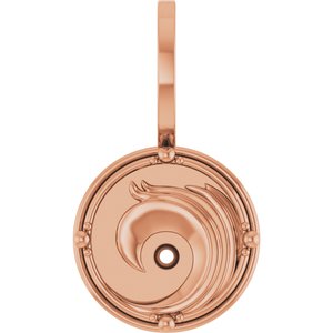 14K Rose Gold 1.5 mm Round Accented Water Element Pendant Mounting – image 2