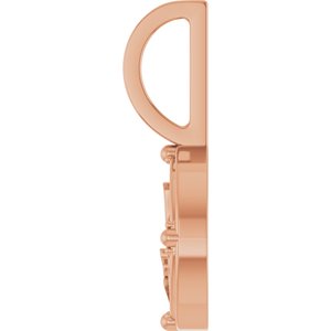 14K Rose Gold 1.5 mm Round Accented Fire Element Pendant Mounting – image 6