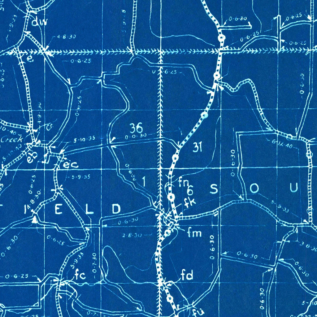 Vintage Map of Orange County, Indiana 1936
