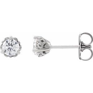 Sterling Silver 1/3 CTW Natural Diamond Vintage-Inspired Earrings