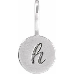 Sterling Silver Engravable Disc Charm/Pendant – image 4