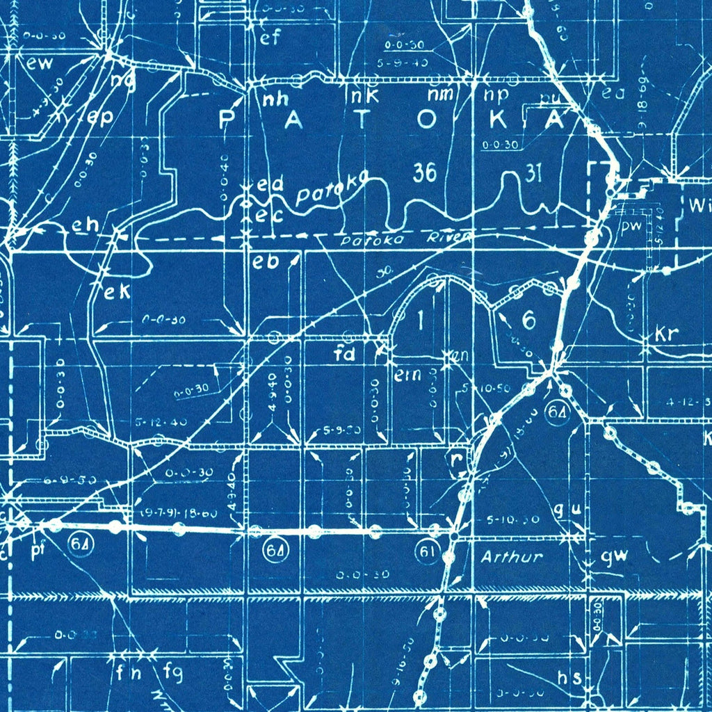 Vintage Map of Pike County, Indiana 1936