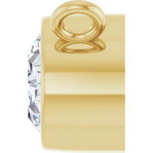 14K Yellow 3/4 CT Lab-Grown Diamond Necklace Center