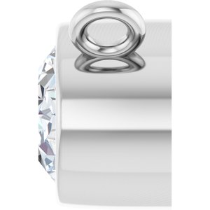 14K White 3/4 CT Lab-Grown Diamond Necklace Center