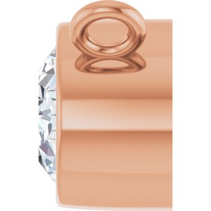 14K Rose 3/4 CT Lab-Grown Diamond Necklace Center