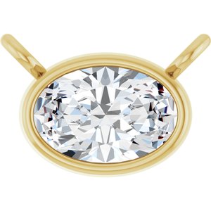 14K Yellow 1/3 CT Lab-Grown Diamond Necklace Center