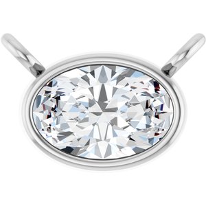 Platinum 1/3 CT Lab-Grown Diamond Necklace Center
