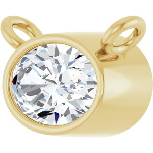 14K Yellow 1/3 CT Lab-Grown Diamond Necklace Center