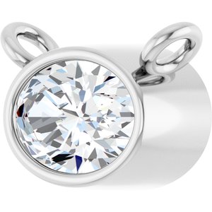 Platinum 1/3 CT Lab-Grown Diamond Necklace Center