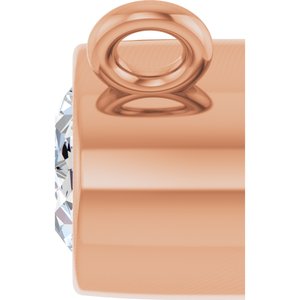 14K Rose 1/3 CT Lab-Grown Diamond Necklace Center