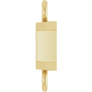 14K Yellow Gold 4x3 mm Emerald Bezel-Set Link