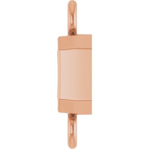 10K Rose Gold 4x3 mm Emerald Bezel-Set Link