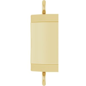 14K Yellow Gold 8x6 mm Emerald Bezel-Set Link