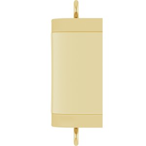 10K Yellow Gold 12x10 mm Emerald Bezel-Set Link