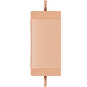 14K Rose Gold 12x10 mm Emerald Bezel-Set Link