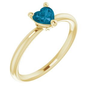 Heart Solitaire Ring