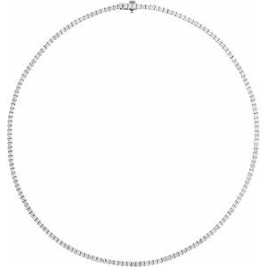 14K White Gold 7 1/4 CTW Lab-Grown Diamond Line 16" Necklace