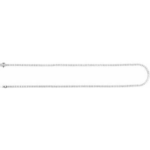 14K White Gold 7 1/4 CTW Lab-Grown Diamond Line 16" Necklace
