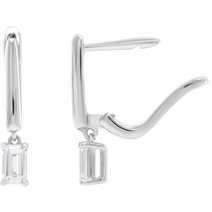 14K Rose Gold 3/4 CTW Lab-Grown Diamond Lever Back Earrings – image 4