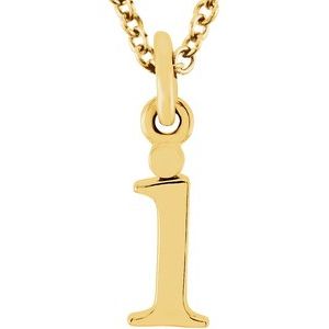 18K Yellow Gold-Plated Sterling Silver Lowercase Initial i 16" Necklace