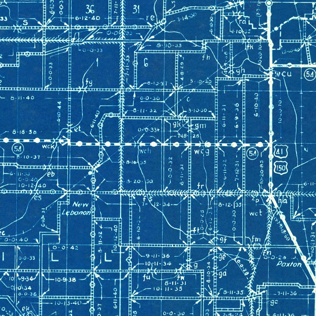 Vintage Map of Sullivan County, Indiana 1936