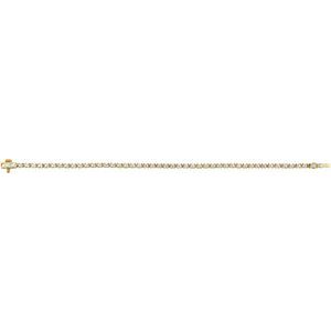 14K Yellow Gold 2 1/2 CTW Lab-Grown Diamond 7" Line Bracelet