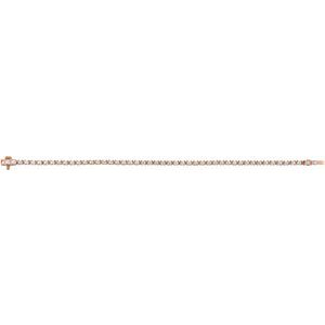 14K Rose Gold 2 1/2 CTW Lab-Grown Diamond 7" Line Bracelet