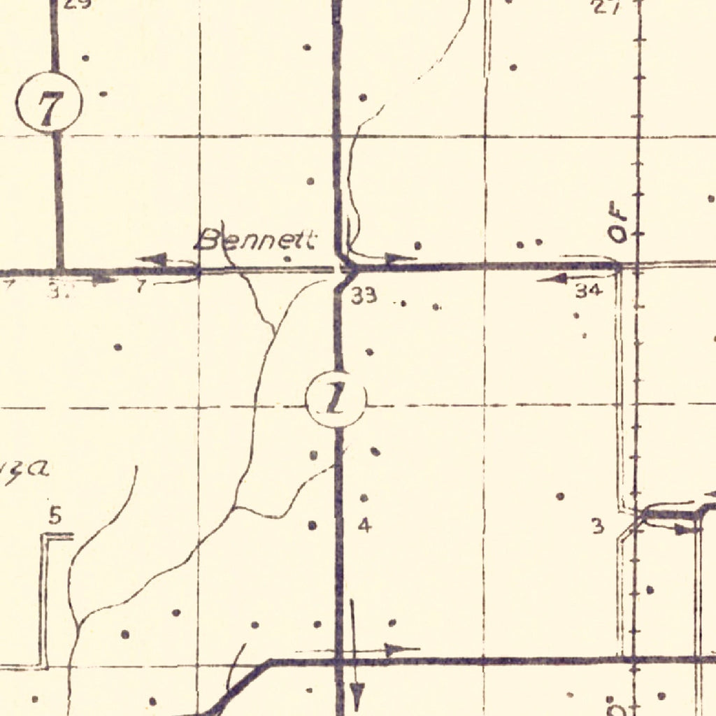 Vintage Map of Union County, Indiana 1911