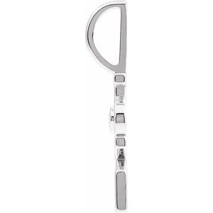 Sterling Silver .03 CT Natural Diamond Love Charm/Pendant – image 2