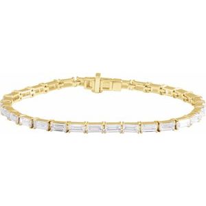 14K Yellow Gold 6 1/5 CTW Lab-Grown Diamond 7" Bracelet