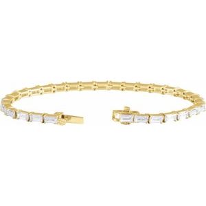 14K Yellow Gold 6 1/5 CTW Lab-Grown Diamond 7" Bracelet