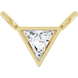 14K Yellow .06 CT Natural Diamond Bezel-Set Necklace Center