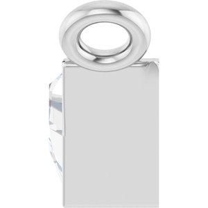 Platinum .06 CT Natural Diamond Bezel-Set Necklace Center
