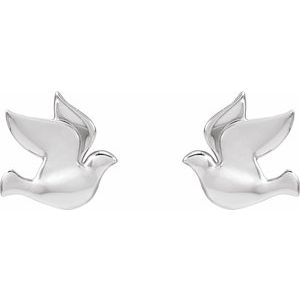 Sterling Silver Holy Spirit Dove Right Earring
