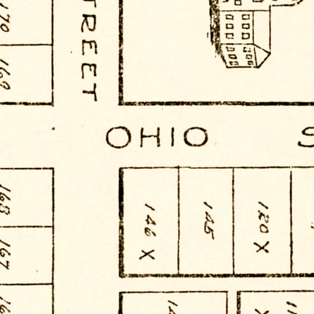 Vintage Map of Terre Haute, Indiana 1923