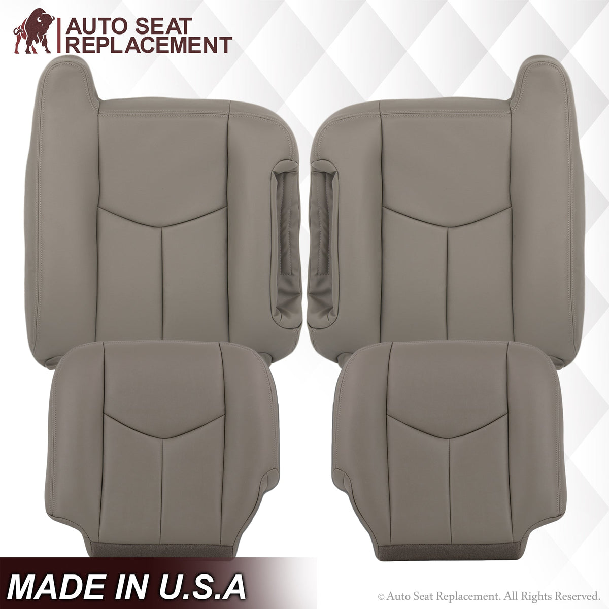 2003-2007 GMC Yukon Seat Cover In Light Gray: (pewter) Choose From Variation