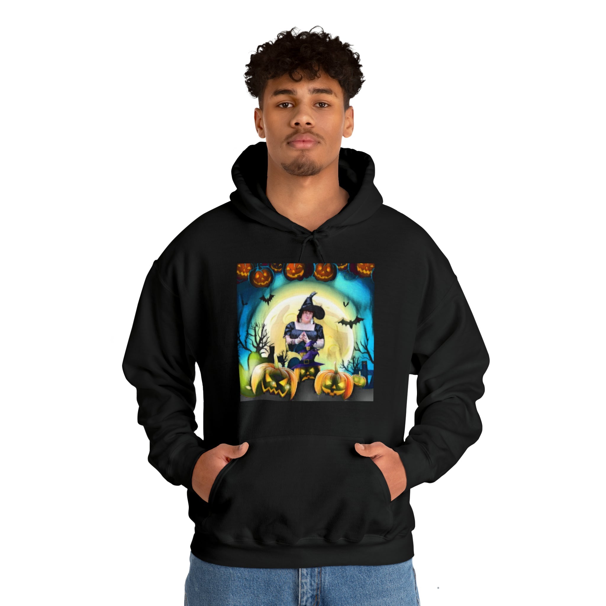 Scary Witch Unisex Heavy Blend™ Hooded Sweatshirt up to 5XL
