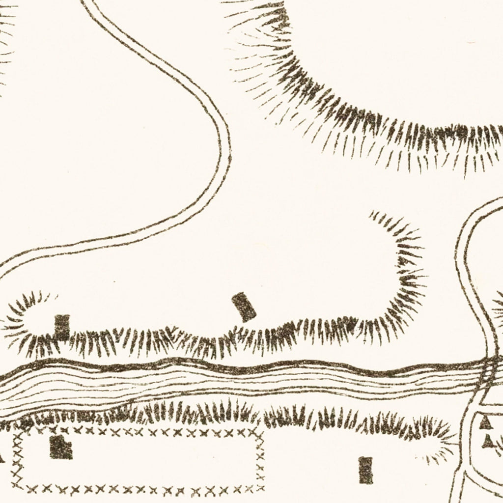 Vintage Map of Fort Richardson, Texas 1870