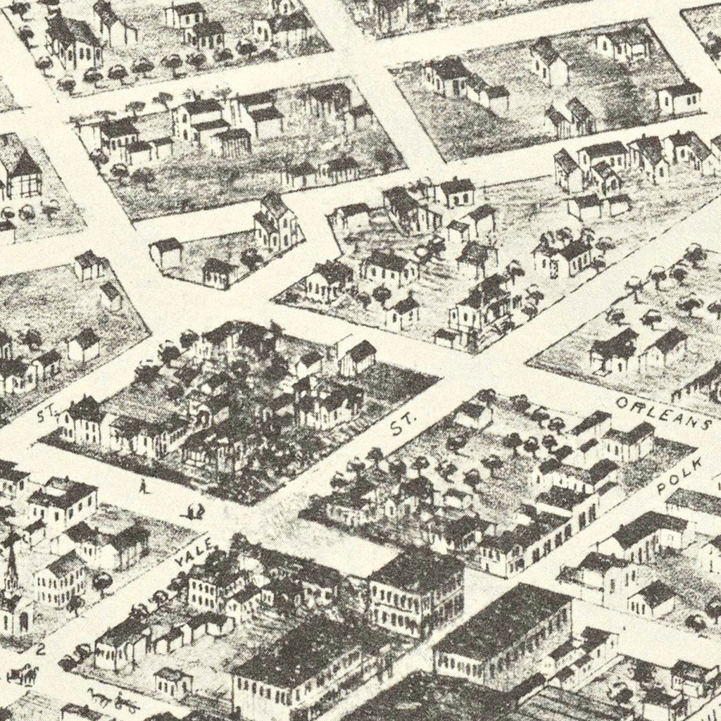 Vintage Map of Jefferson, Oklahoma 1872
