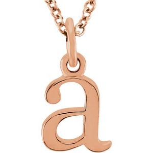 18K Rose Gold-Plated Sterling Silver Lowercase Initial a 16" Necklace