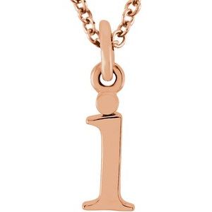 18K Rose Gold-Plated Sterling Silver Lowercase Initial i 16" Necklace