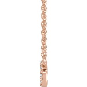14K Rose Gold 1/10 CTW Natural Diamond Lowercase Initial S 16" Necklace