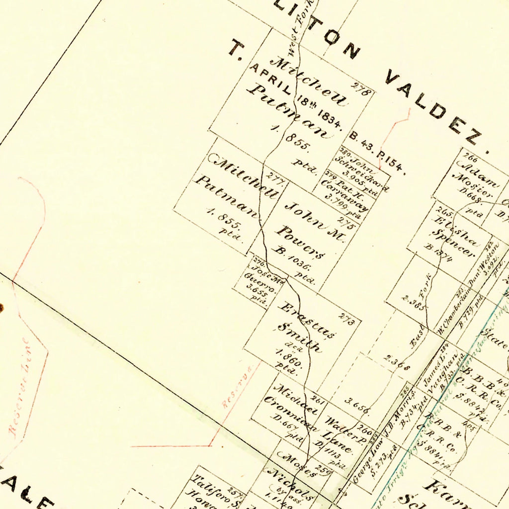 Vintage Map of Kinney County, Texas 1876