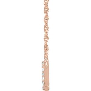 14K Rose Gold 1/10 CTW Natural Diamond Lowercase Initial Z 16" Necklace
