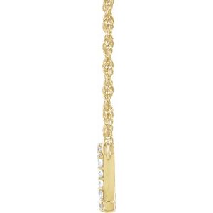 14K Yellow Gold 1/10 CTW Natural Diamond Lowercase Initial Z 16" Necklace