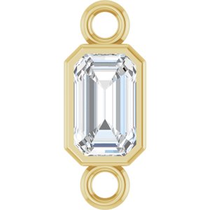 14K Yellow Gold 1/3 CT Natural Diamond Bezel-Set Link