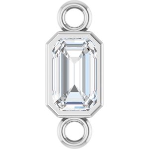 Platinum 1/3 CT Natural Diamond Bezel-Set Link