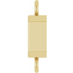 14K Yellow Gold 5x3 mm Emerald Bezel-Set Link
