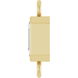 14K Yellow Gold 1/3 CT Lab-Grown Diamond Bezel-Set Link